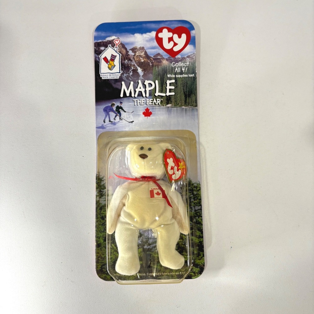 Ty Beanie Baby Maple the Bear 1999 McDonalds Ronald McDonald House Sealed NIP